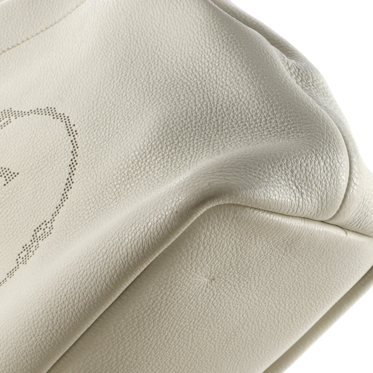 Logo Tote Perforated Leather Medium - Deep Luxury