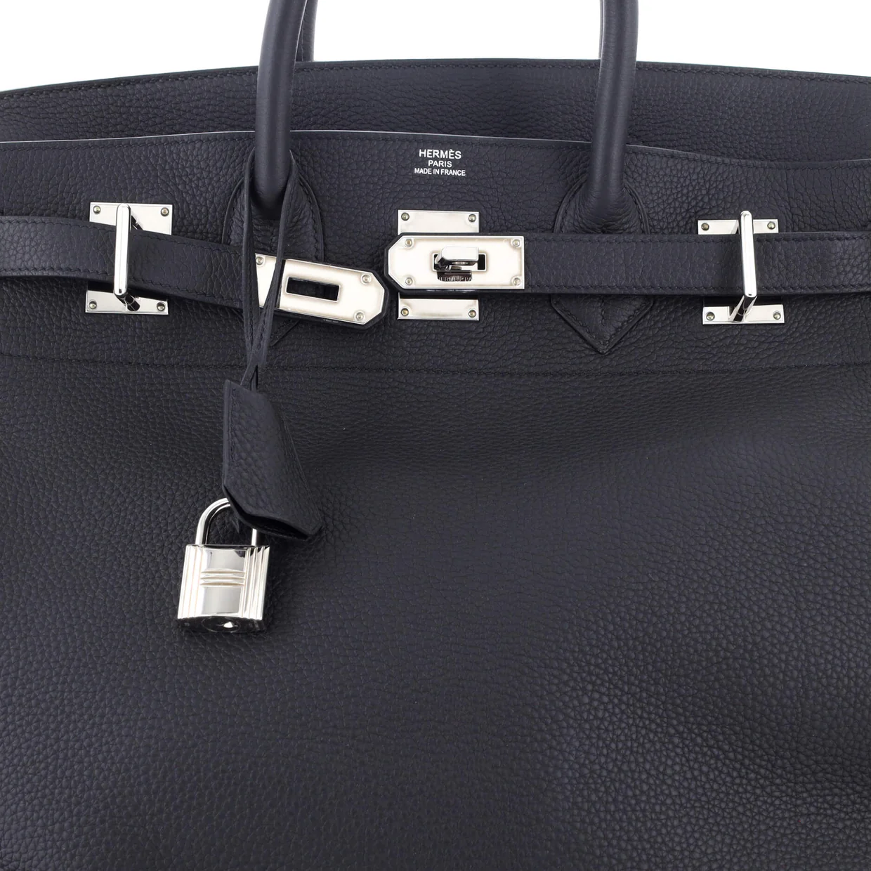 HAC Birkin Bag Noir Togo with Palladium Hardware 40 - Deep Luxury
