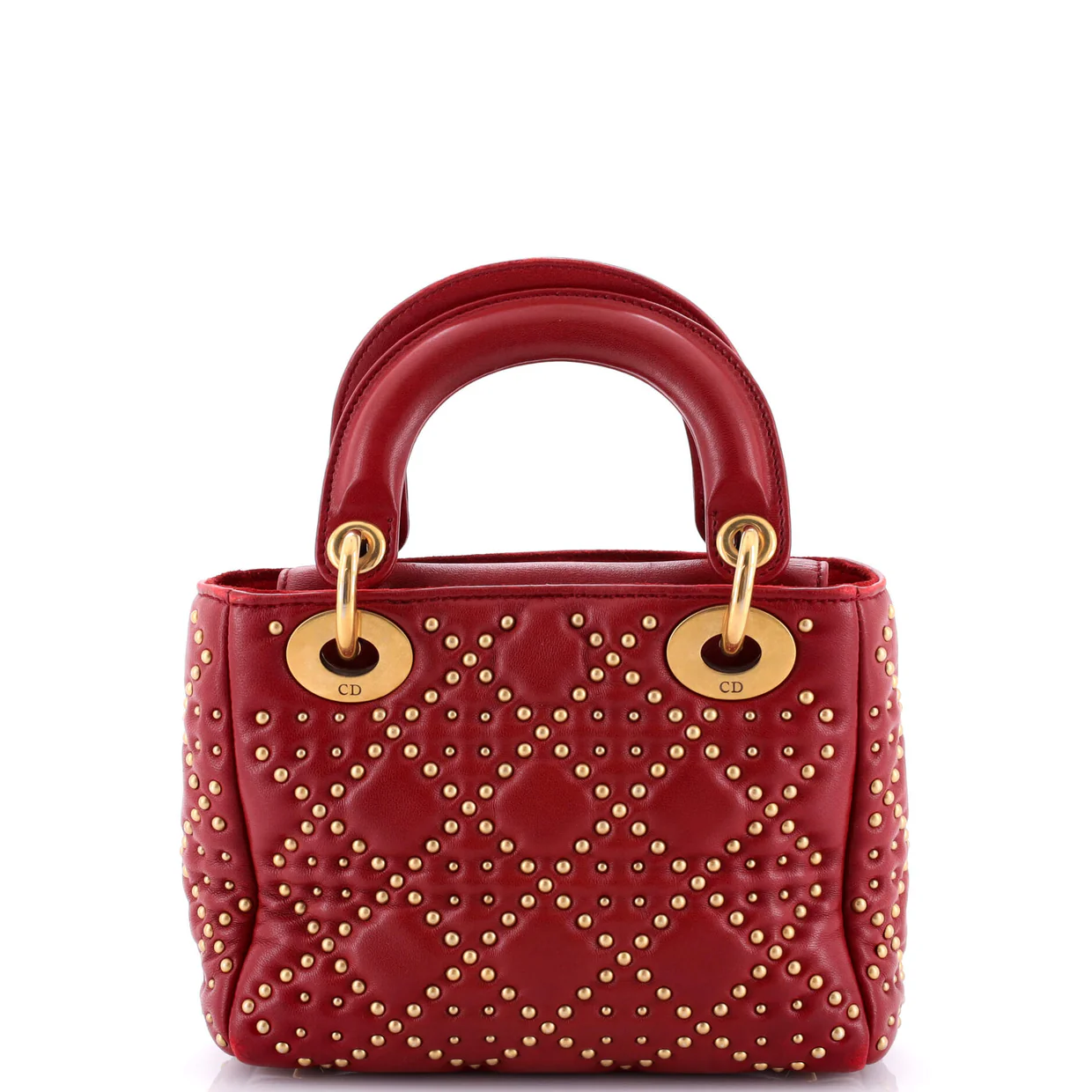 Supple Lady Dior Bag Cannage Studded Lambskin Mini - Deep Luxury