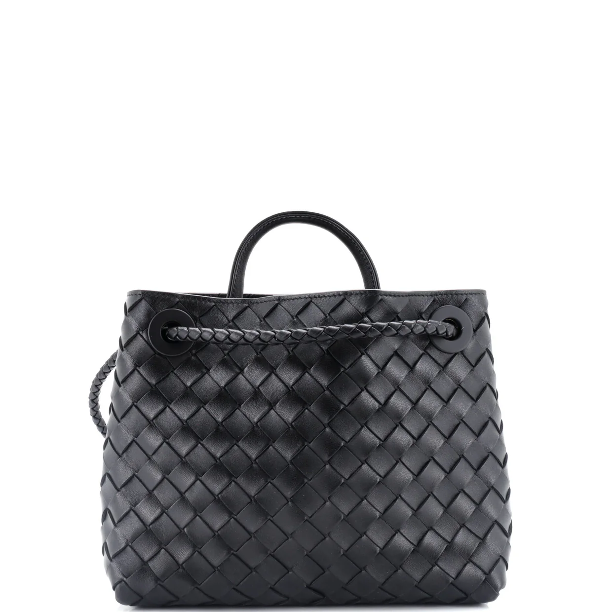 Andiamo Top Handle Bag Intrecciato Nappa Small - Deep Luxury