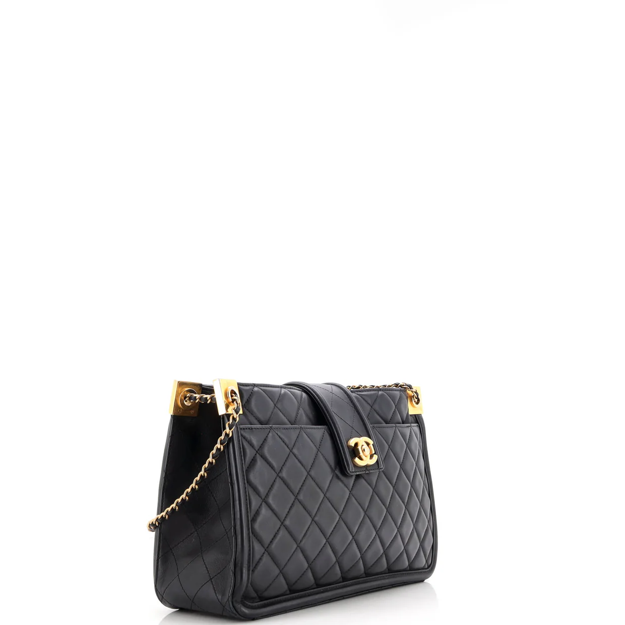 Elegant CC Tote Quilted Lambskin Medium - Deep Luxury