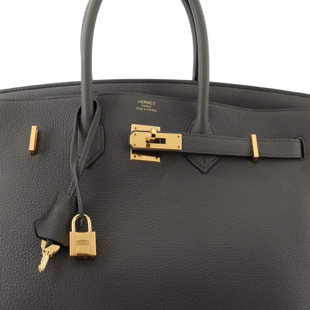 Birkin Handbag Grey Togo with Gold Hardware 35 - Deep Luxury