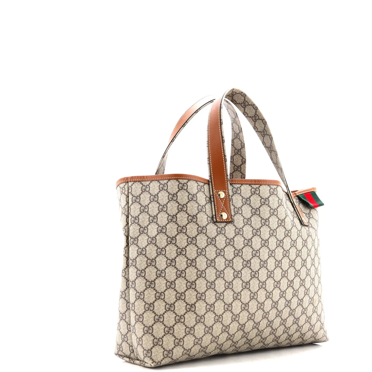 Web Loop Tote GG Coated Canvas Medium - Deep Luxury