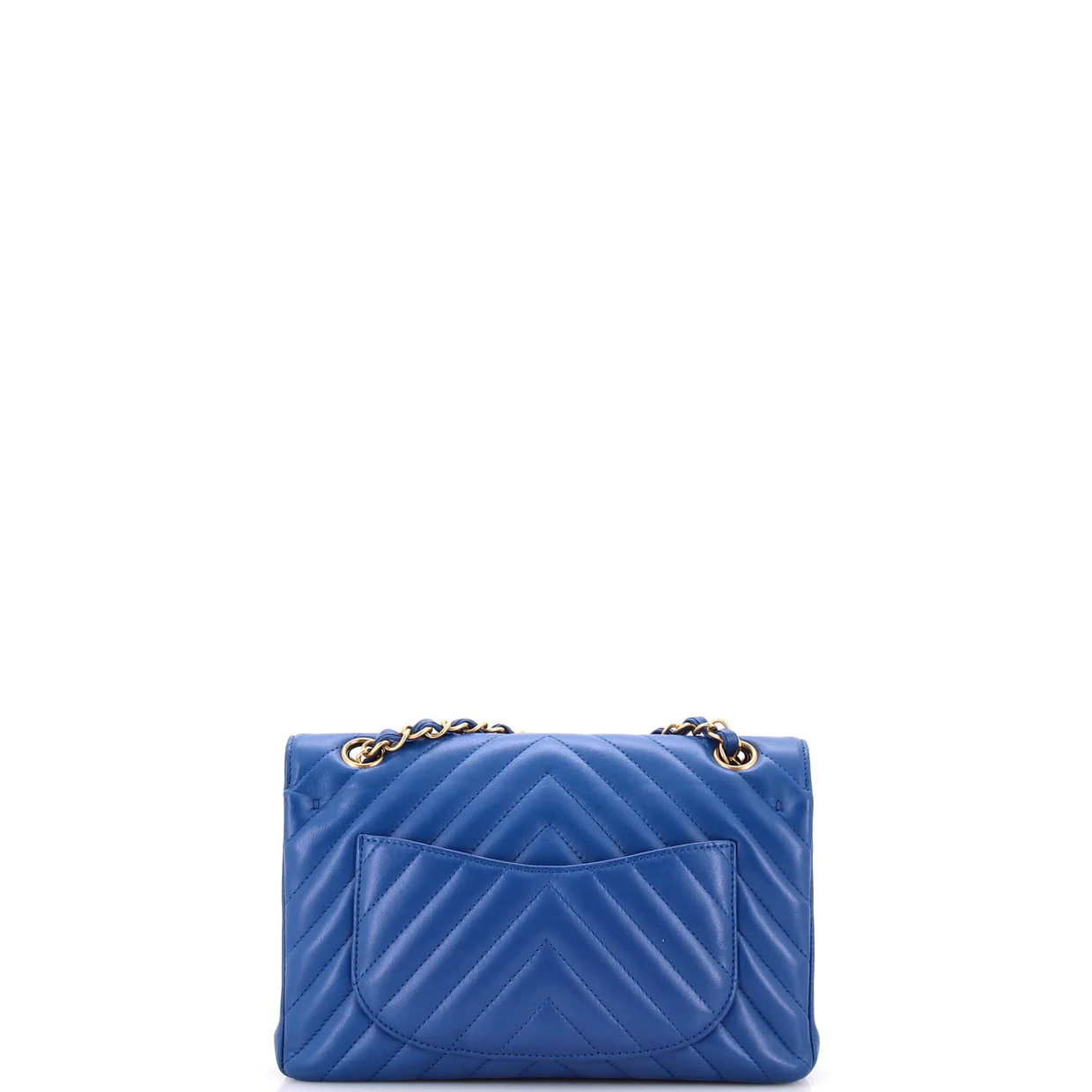 Classic Double Flap Bag Chevron Lambskin Small - Deep Luxury