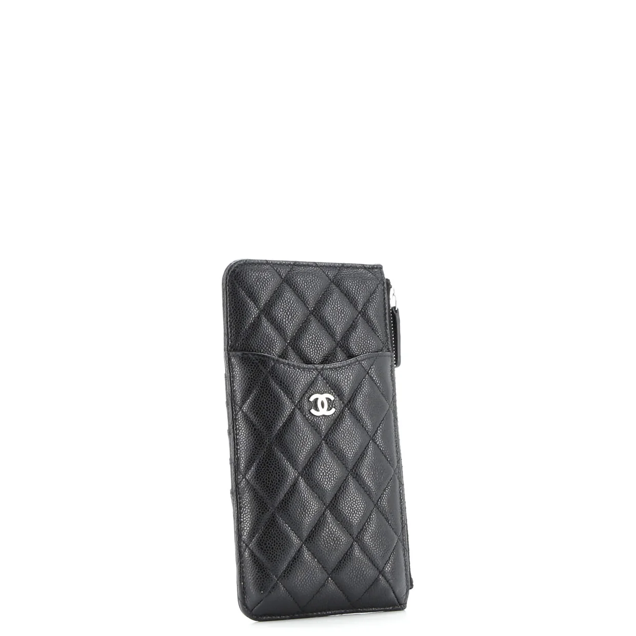 Classic Phone Case Pouch Quilted Caviar - Deep Luxury