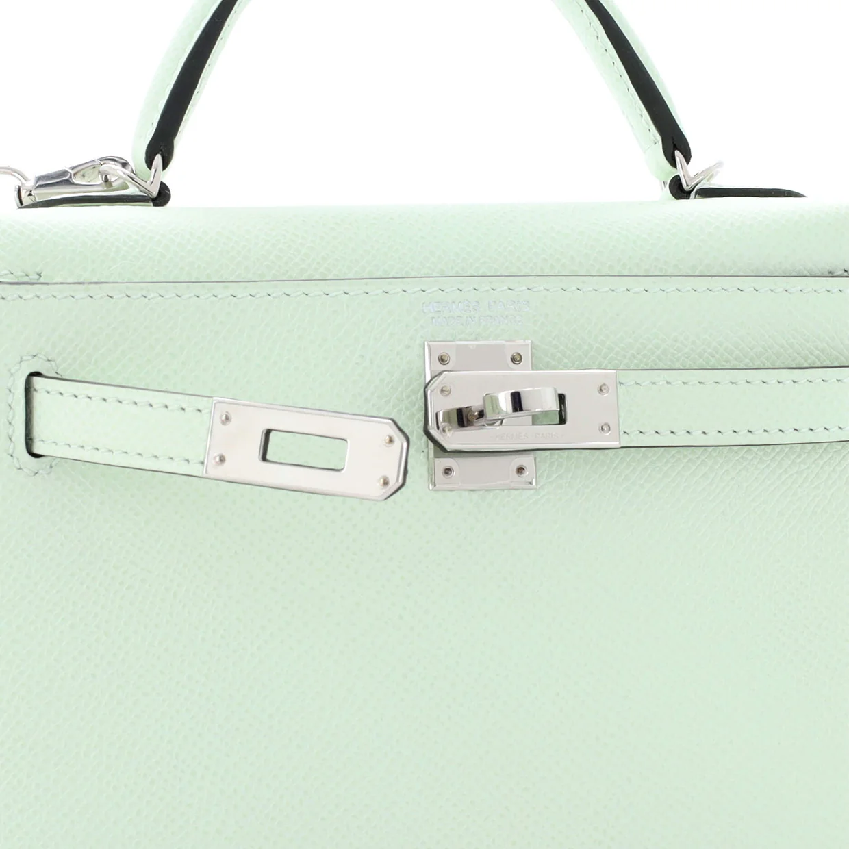 Kelly Mini II Bag Vert Fizz Epsom with Palladium Hardware 20 - Deep Luxury