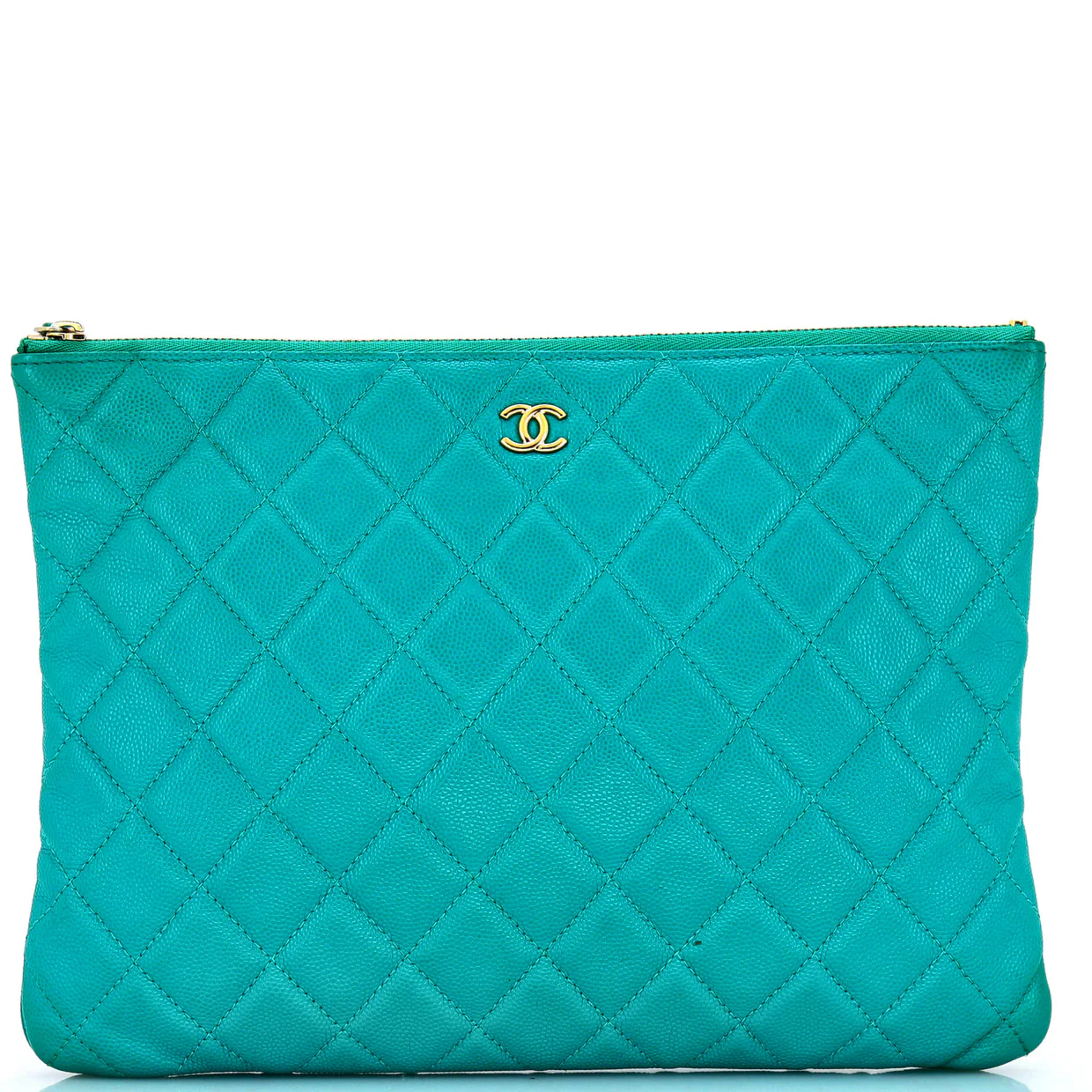 O Case Clutch Quilted Caviar Medium - Deep Luxury