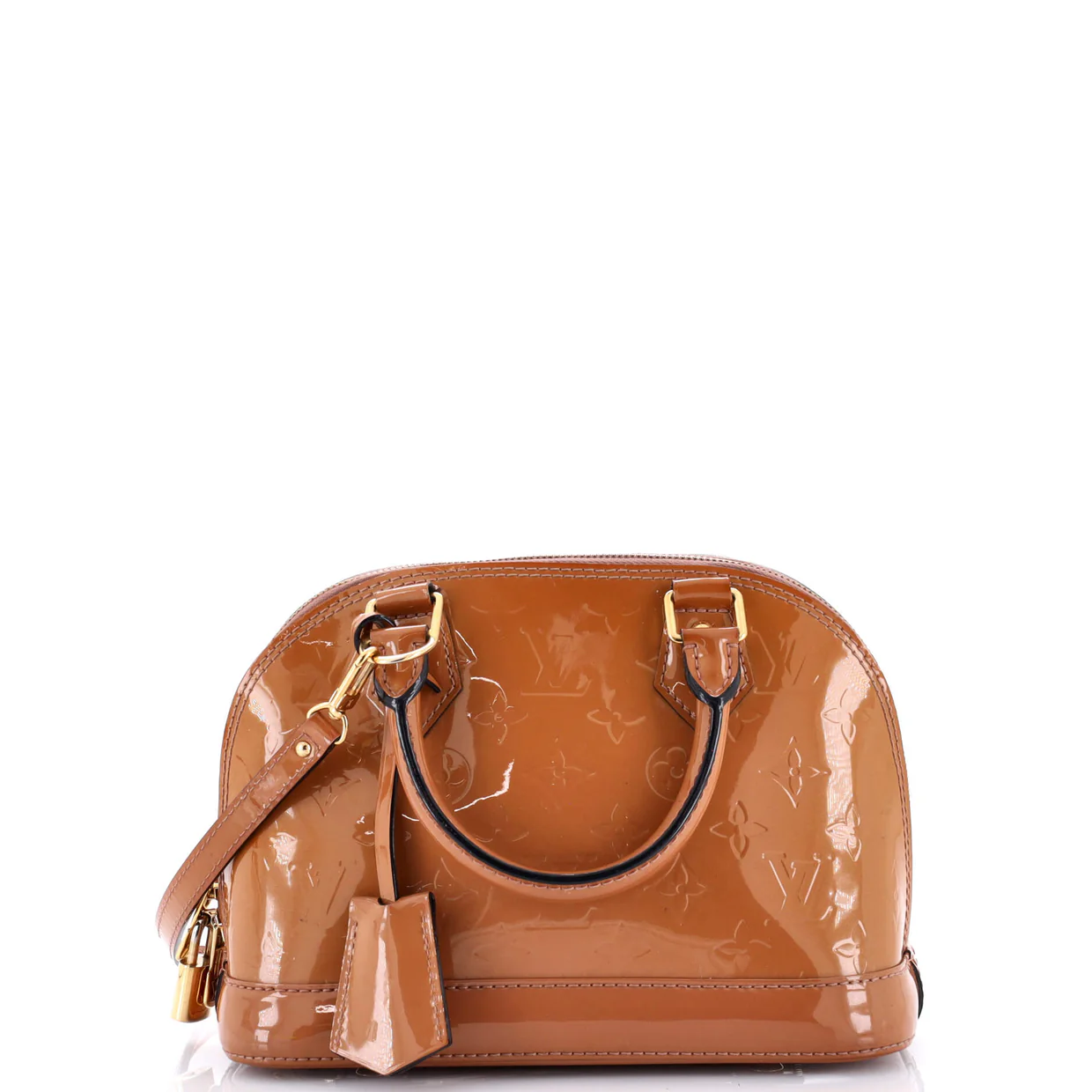 Alma Handbag Monogram Vernis BB - Deep Luxury