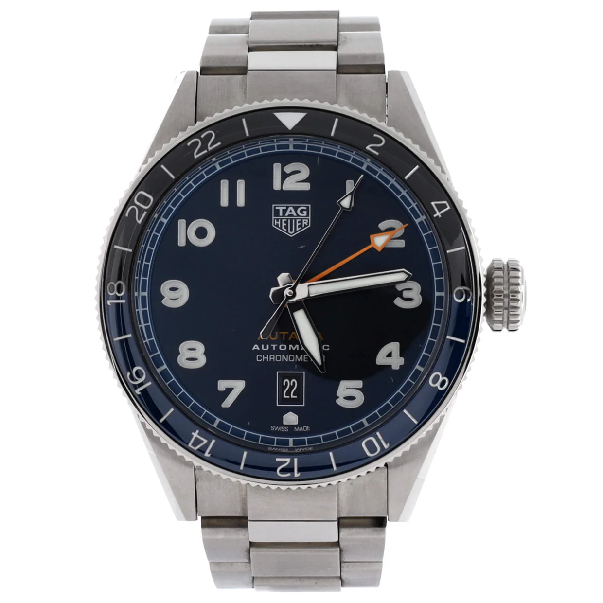Autavia GMT Automatic Watch COSC Stainless Steel 42 - Deep Luxury