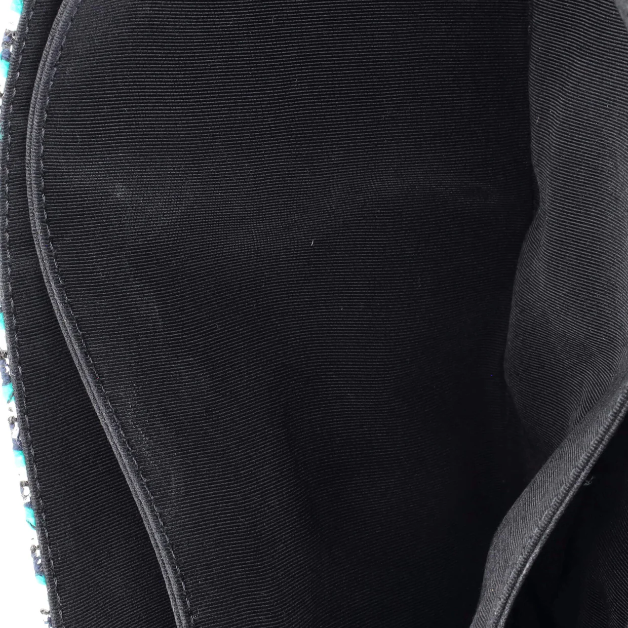 Two Tone Flap Bag Quilted Tweed Small - Deep Luxury