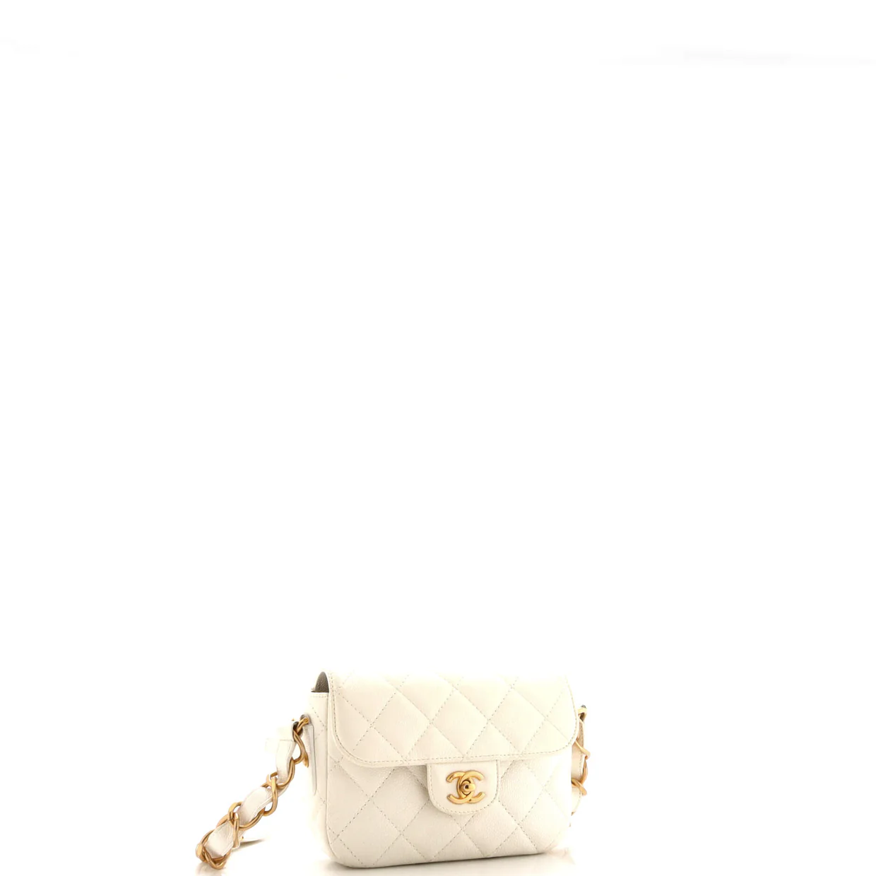 CC Adjustable Strap Flap Messenger Bag Quilted Caviar Mini - Deep Luxury