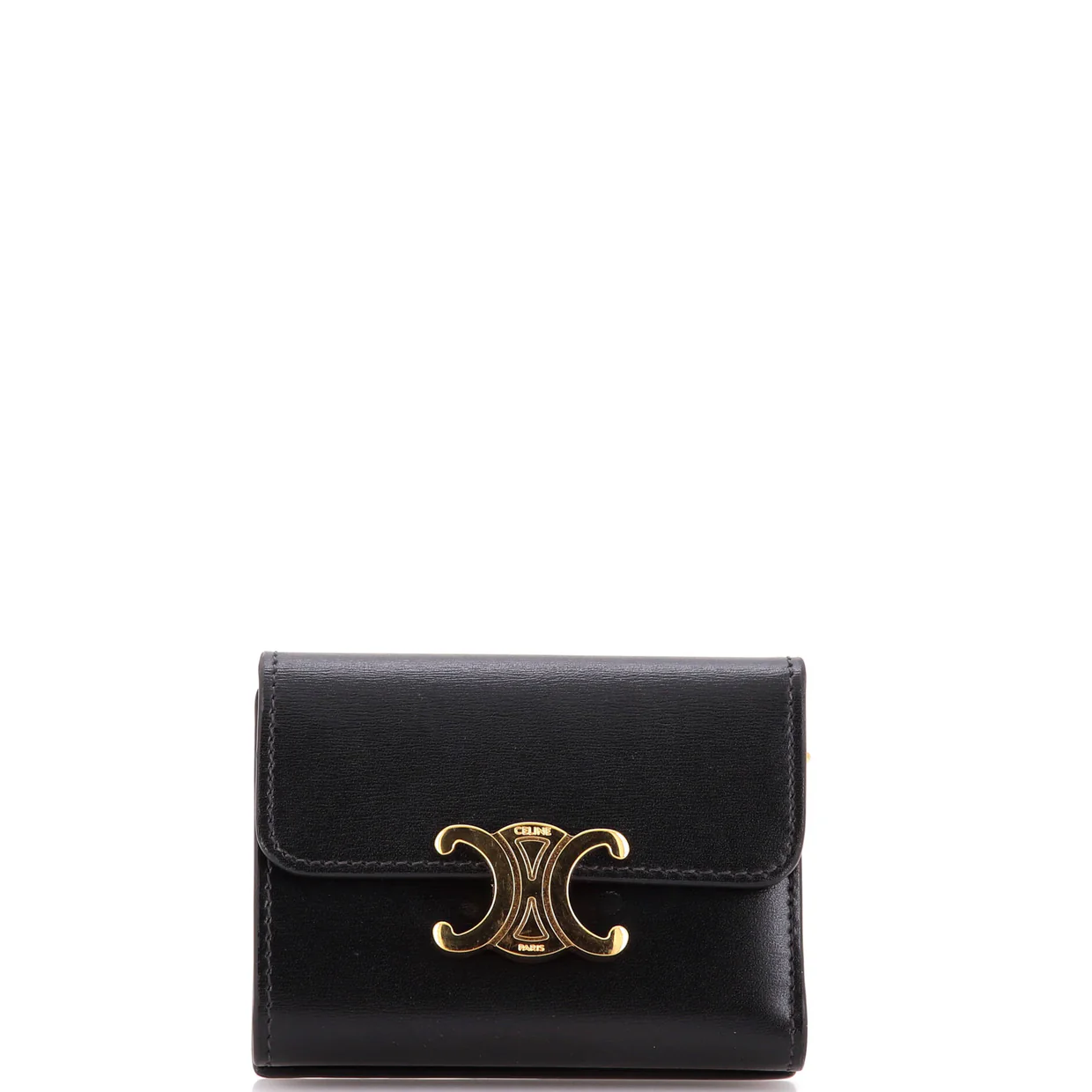 Triomphe Trifold Wallet Leather Small - Deep Luxury