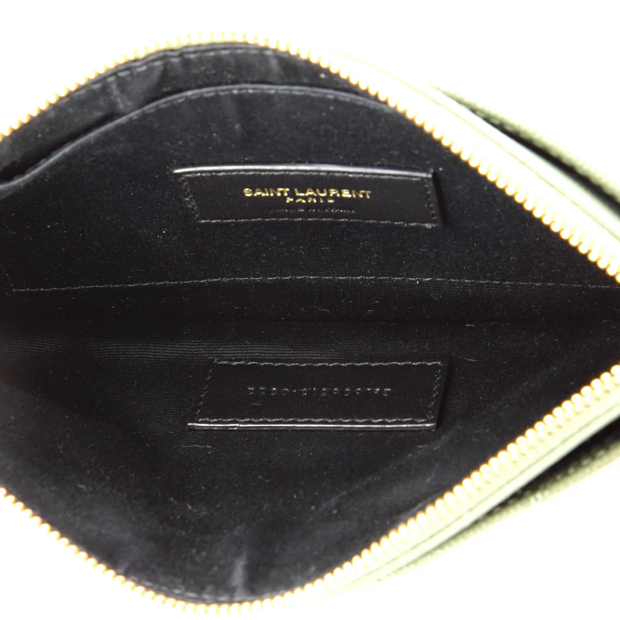 Classic Monogram Zip Bill Pouch Matelasse Chevron Leather Large - Deep Luxury