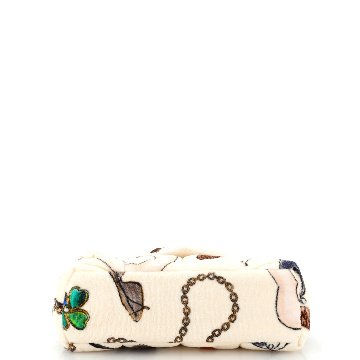 Loulou Puffer Shoulder Bag Quilted Printed Terry Cloth Small - Deep Luxury