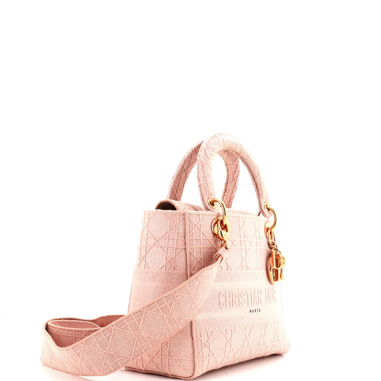 Lady D-Lite Bag Cannage Embroidered Canvas Medium - Deep Luxury