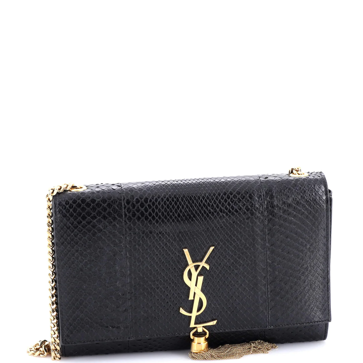 Classic Monogram Tassel Crossbody Bag Python Medium - Deep Luxury