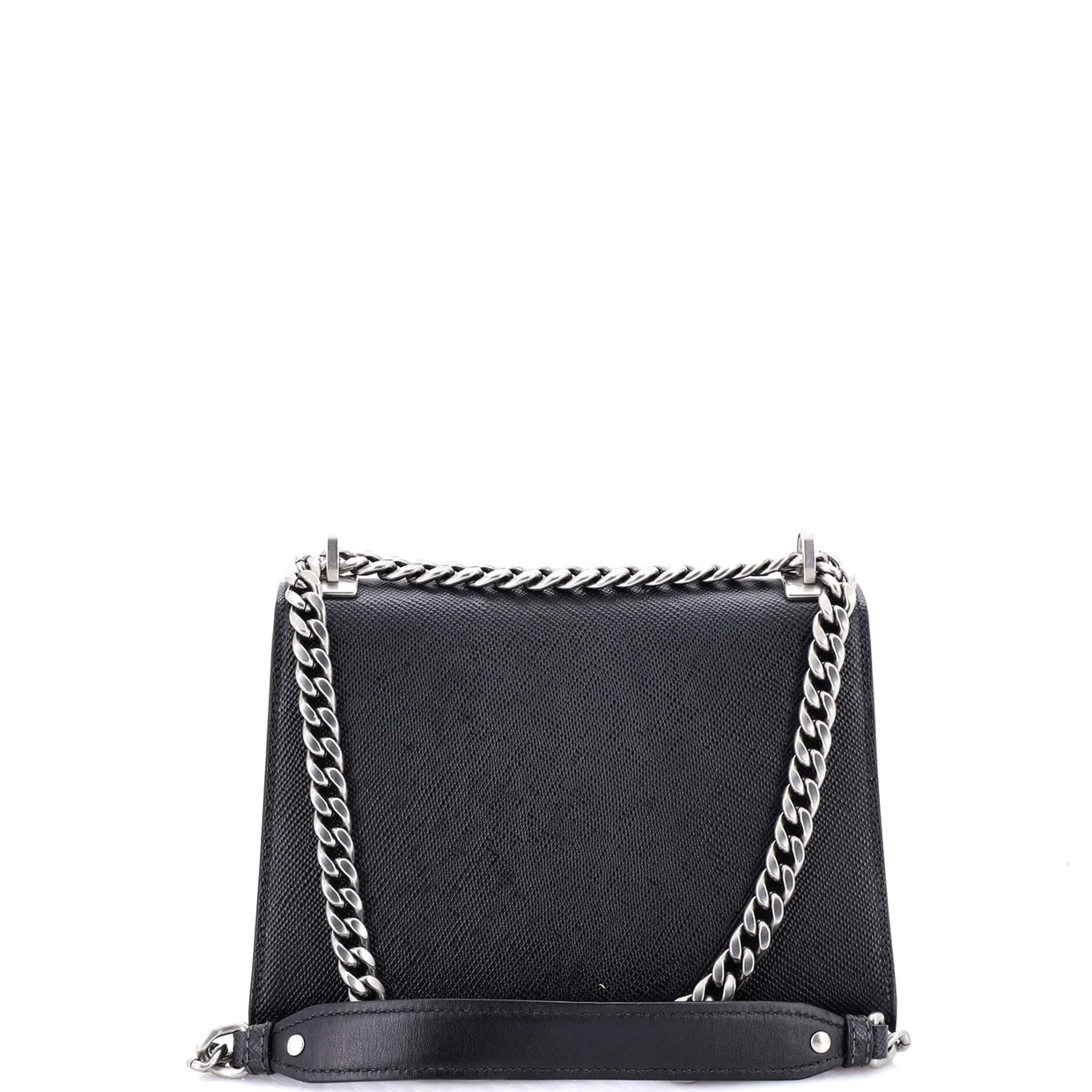 Monochrome Shoulder Bag Saffiano Leather Medium - Deep Luxury