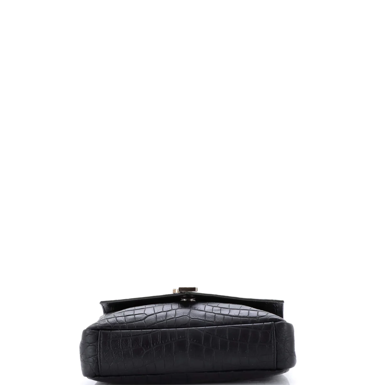 Classic Monogram College Bag Crocodile Embossed Leather Medium - Deep Luxury