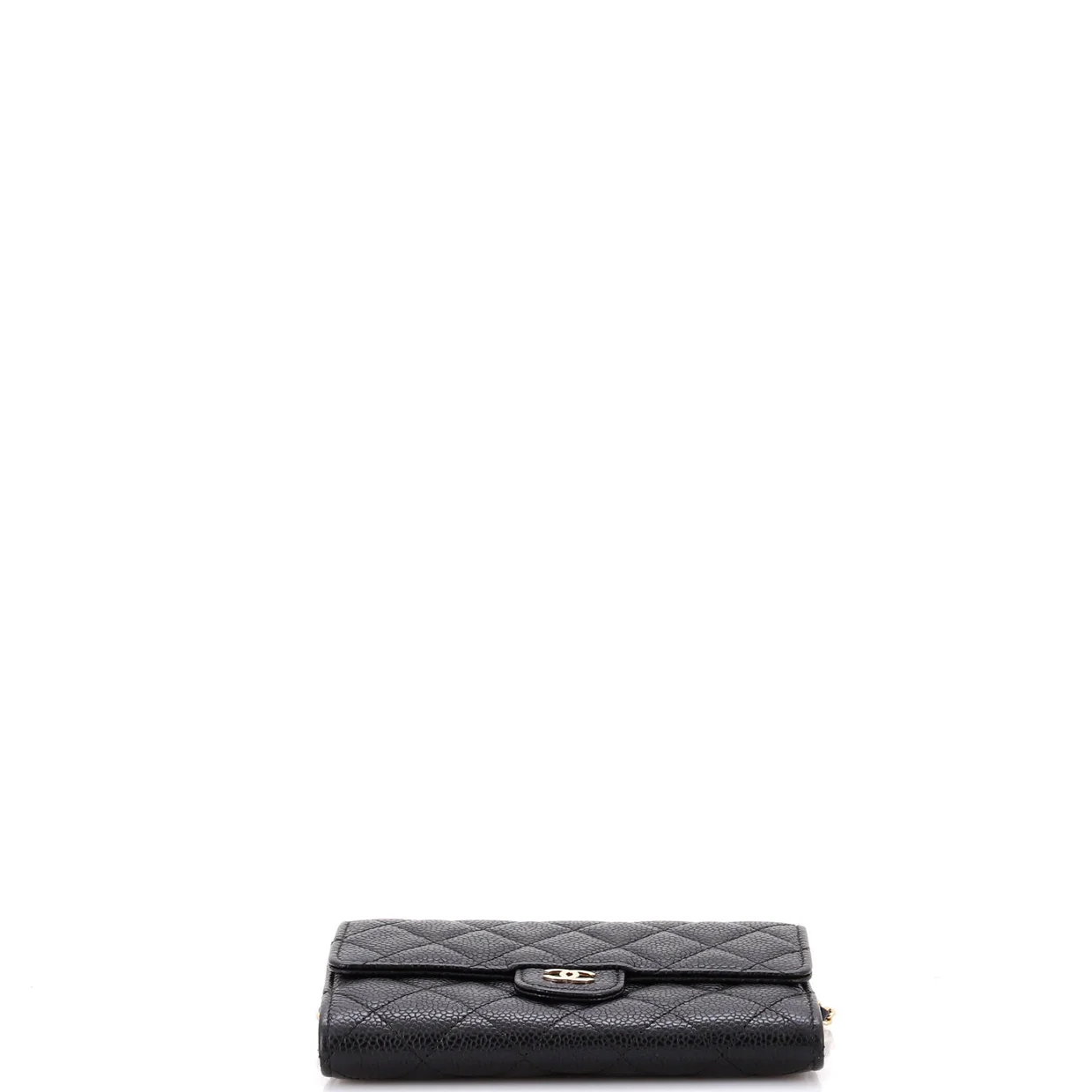 Classic Flap Wallet Crossbody Bag Quilted Caviar Mini - Deep Luxury