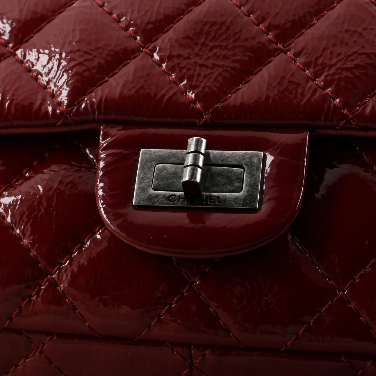 Reissue 2.55 Flap Bag Quilted Crinkled Patent 226 - Deep Luxury