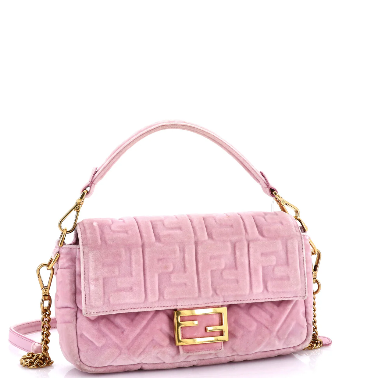 Baguette NM Bag Zucca Embossed Velvet Medium - Deep Luxury