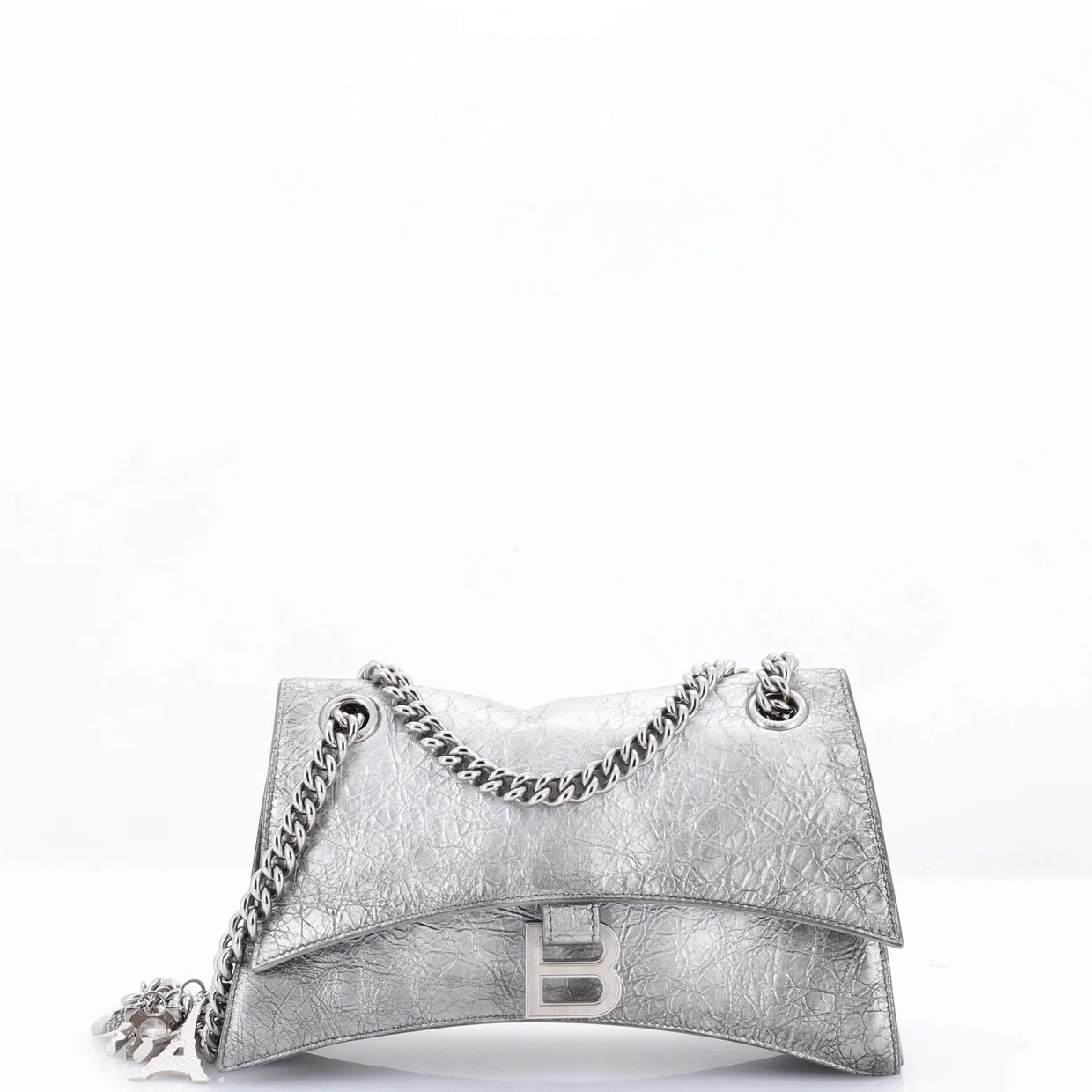Crush Charm Chain Flap Bag Leather Small - Deep Luxury