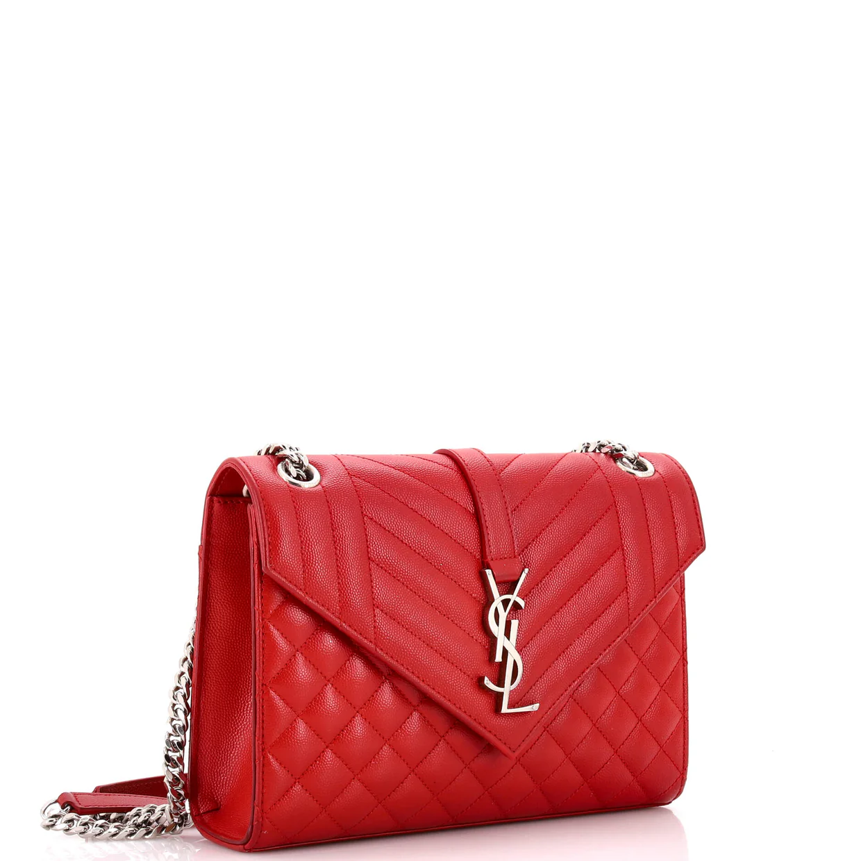 Classic Monogram Envelope Satchel Mixed Matelasse Leather Medium - Deep Luxury