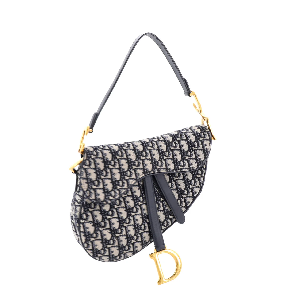 Saddle Handbag Oblique Canvas Medium - Deep Luxury