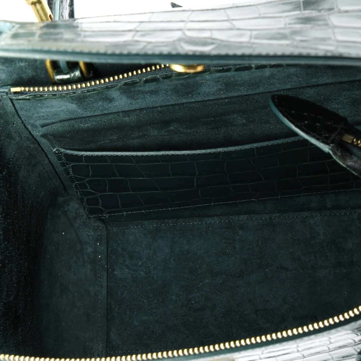 Belt Bag Crocodile Embossed Leather Micro - Deep Luxury