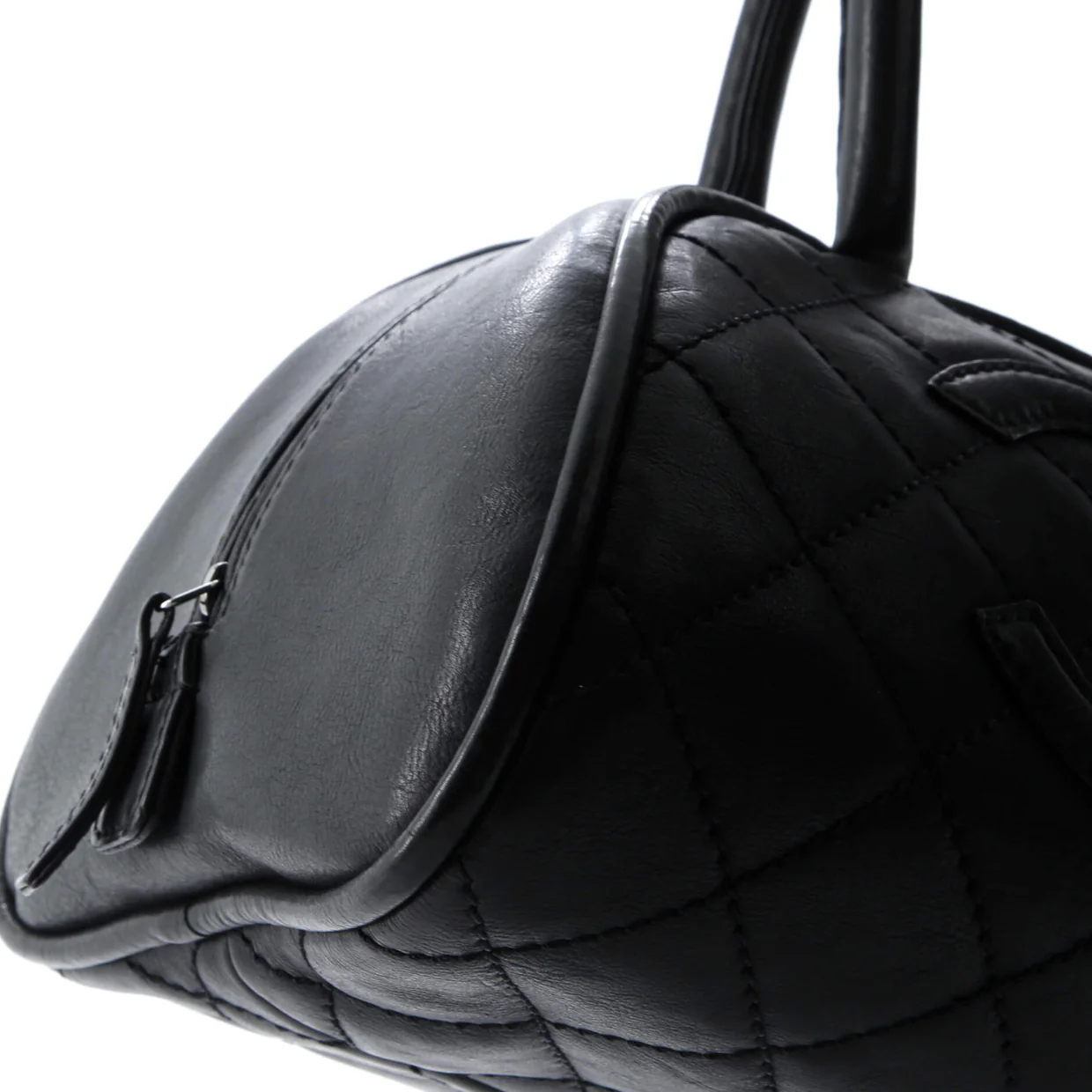Timeless CC Bowler Bag Quilted Leather Mini - Deep Luxury