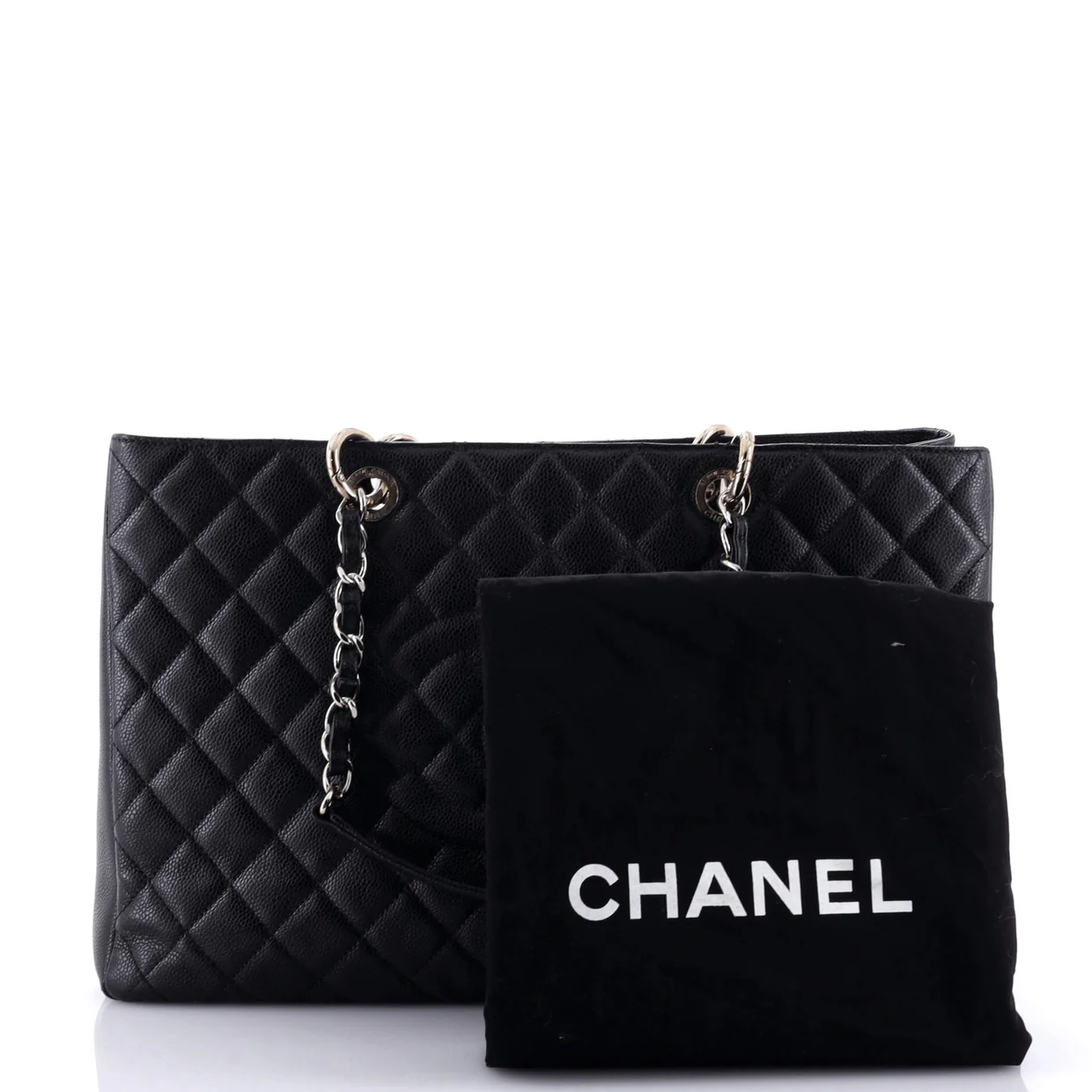 Grand Shopping Tote Quilted Caviar XL - Deep Luxury