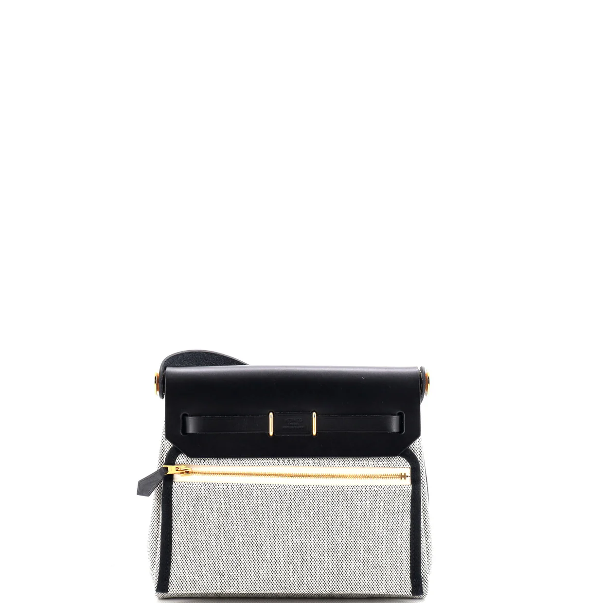 Herbag Zip Toile and Leather 20 - Deep Luxury