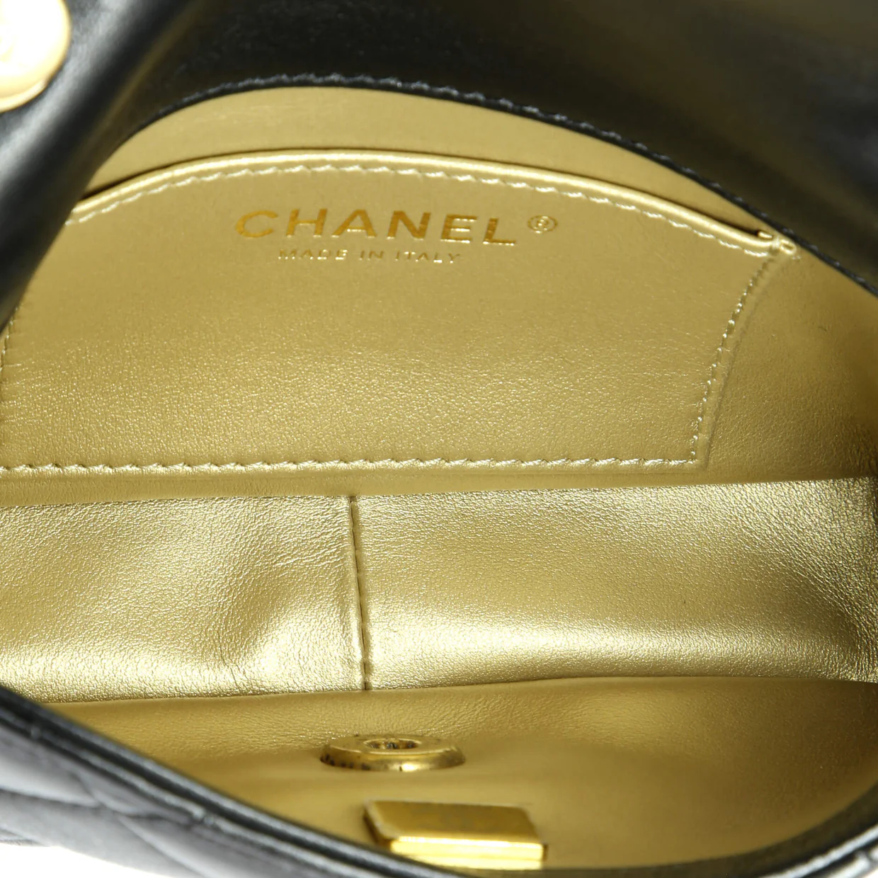 Twin Pearl Adjustable Chain Flap Bag Quilted Lambskin Mini - Deep Luxury