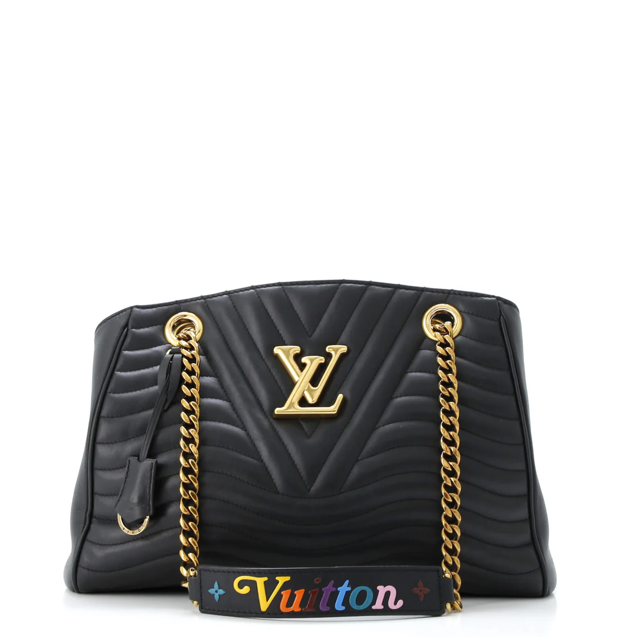 New Wave Chain Tote Quilted Leather - Deep Luxury