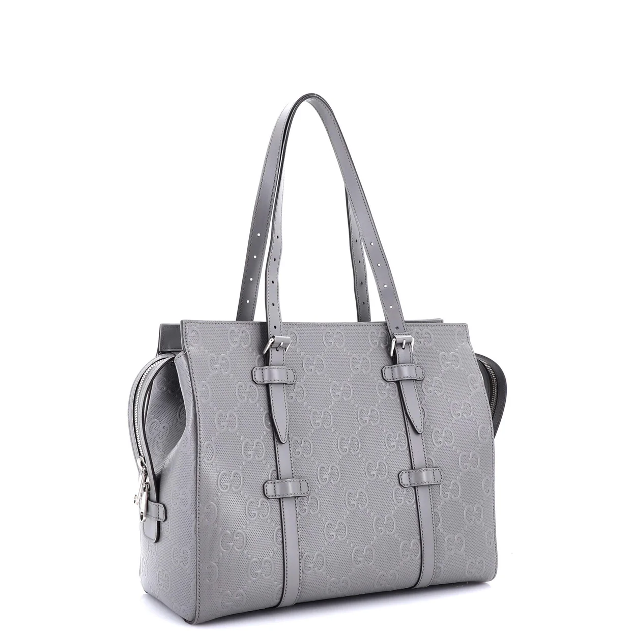 Tote Bag GG Embossed Perforated Leather - Deep Luxury