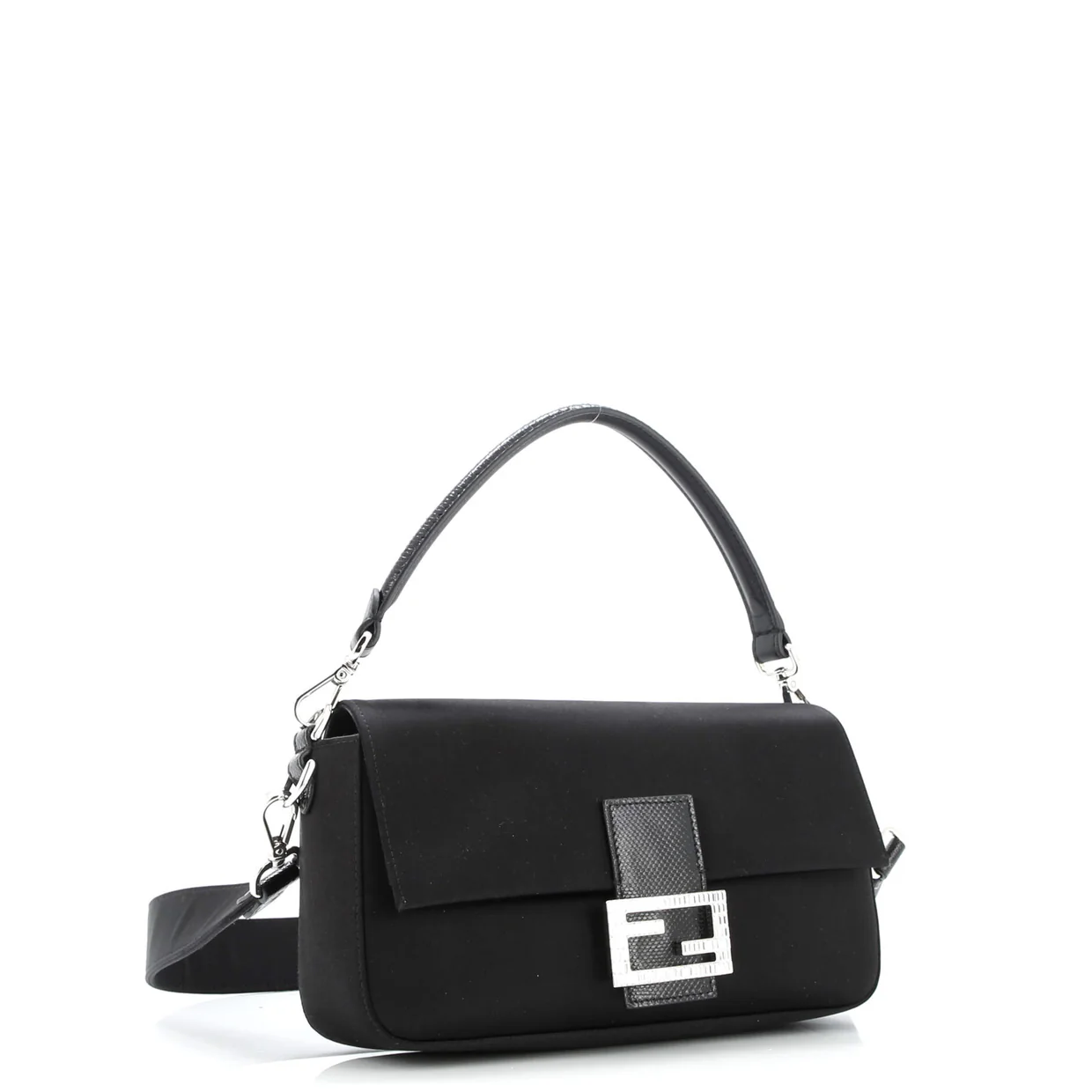 Baguette NM Bag Satin with Crystals and Karung Medium - Deep Luxury