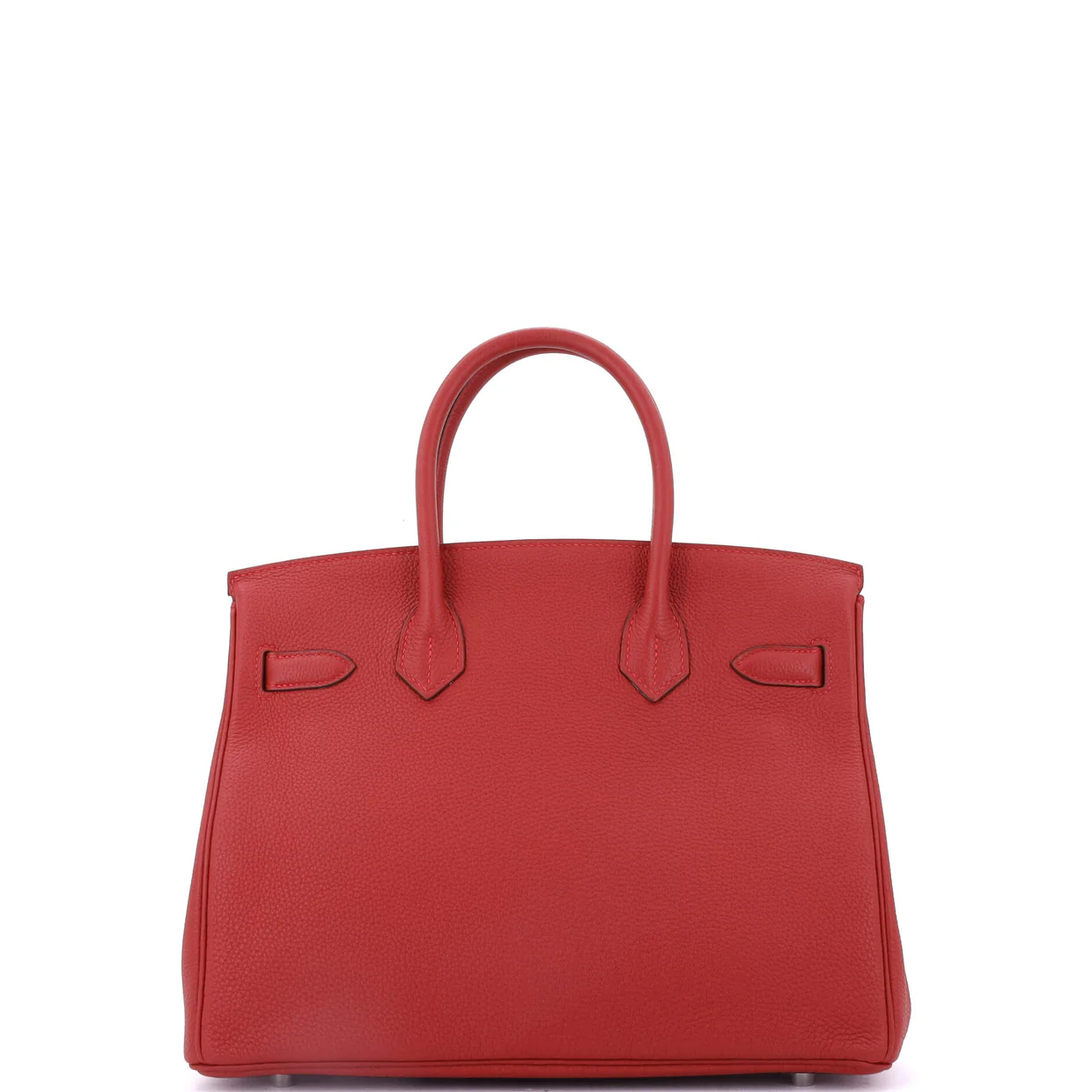 Birkin Handbag Rouge Vif Togo with Palladium Hardware 30 - Deep Luxury