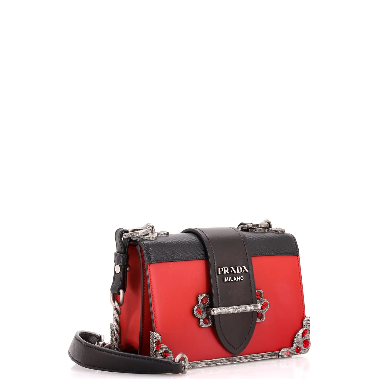Cahier Chain Crossbody Bag City Calf and Saffiano Small - Deep Luxury