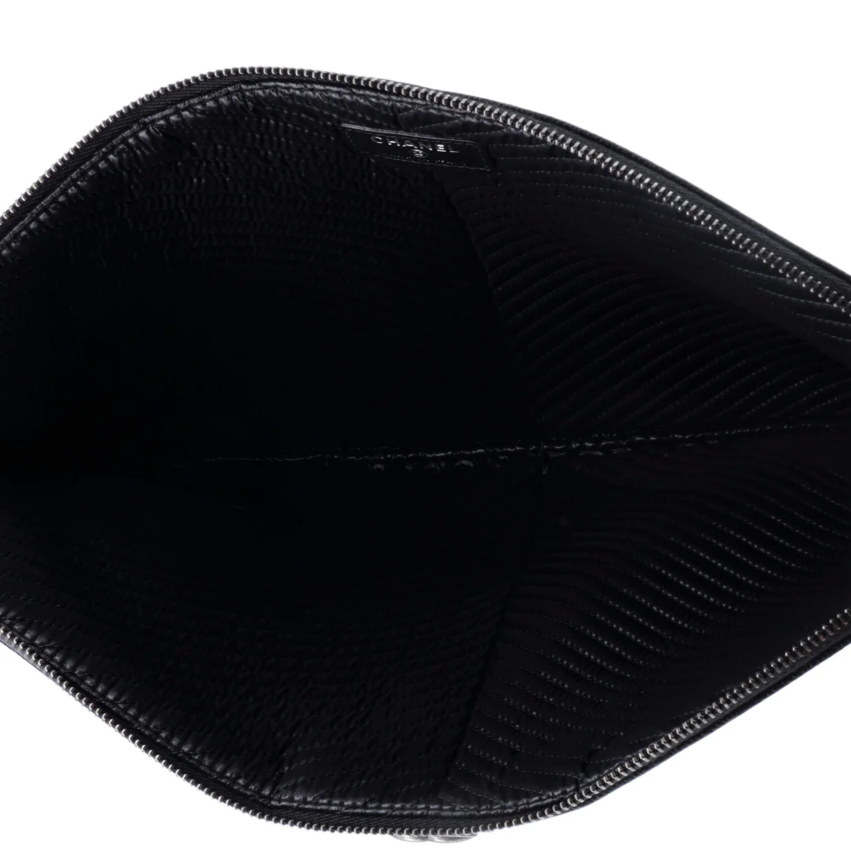 Boy O Case Clutch Chevron Lambskin Large - Deep Luxury