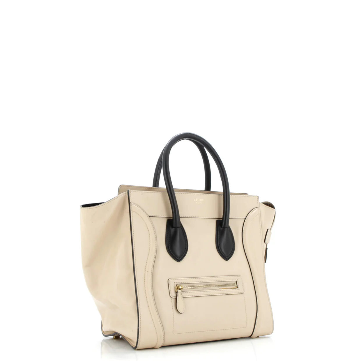 Bicolor Luggage Bag Leather Mini - Deep Luxury