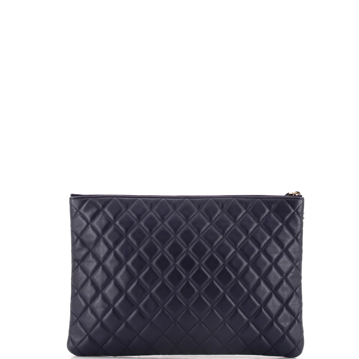 CC Casino O Case Clutch Quilted Lambskin Large - Deep Luxury