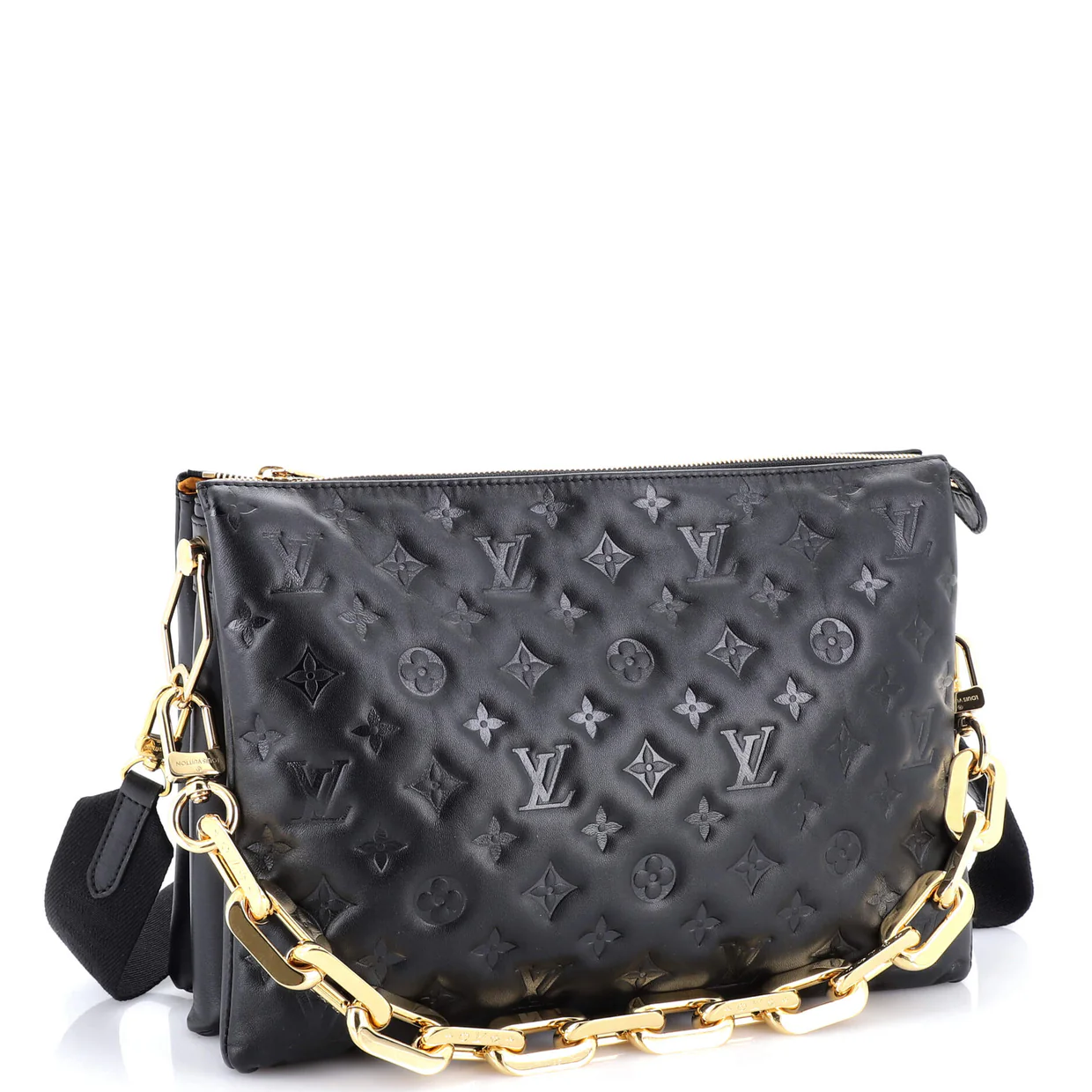 Coussin Bag Monogram Embossed Lambskin MM - Deep Luxury