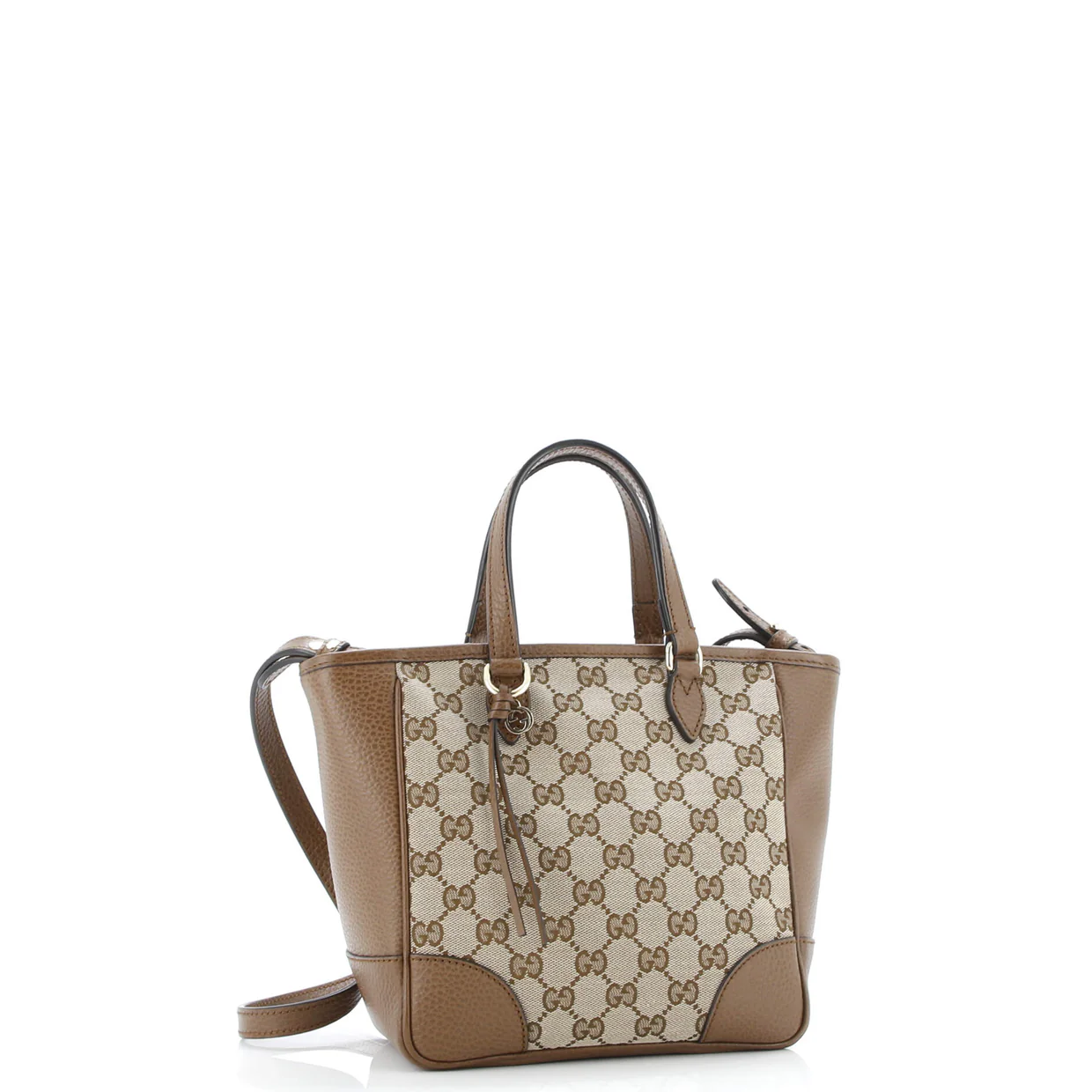 Bree Convertible Tote GG Canvas with Leather Small - Deep Luxury