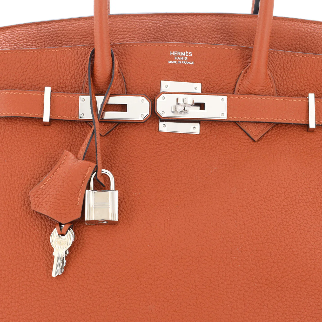 Birkin Handbag Cuivre Togo with Palladium Hardware 30 - Deep Luxury