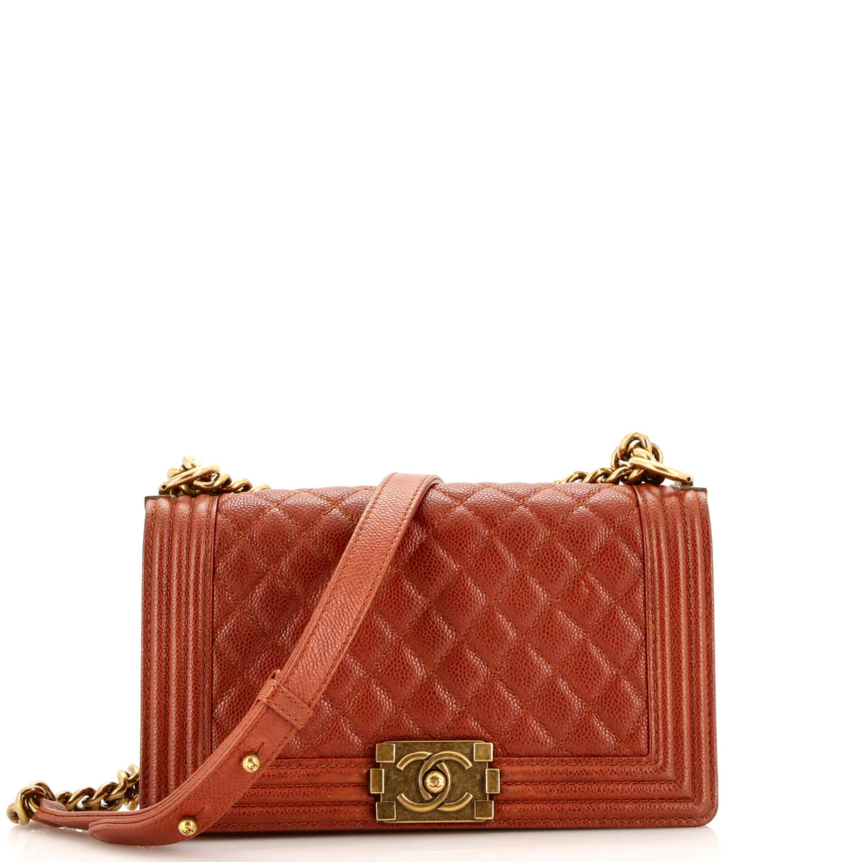 Boy Flap Bag Quilted Caviar Old Medium - Deep Luxury