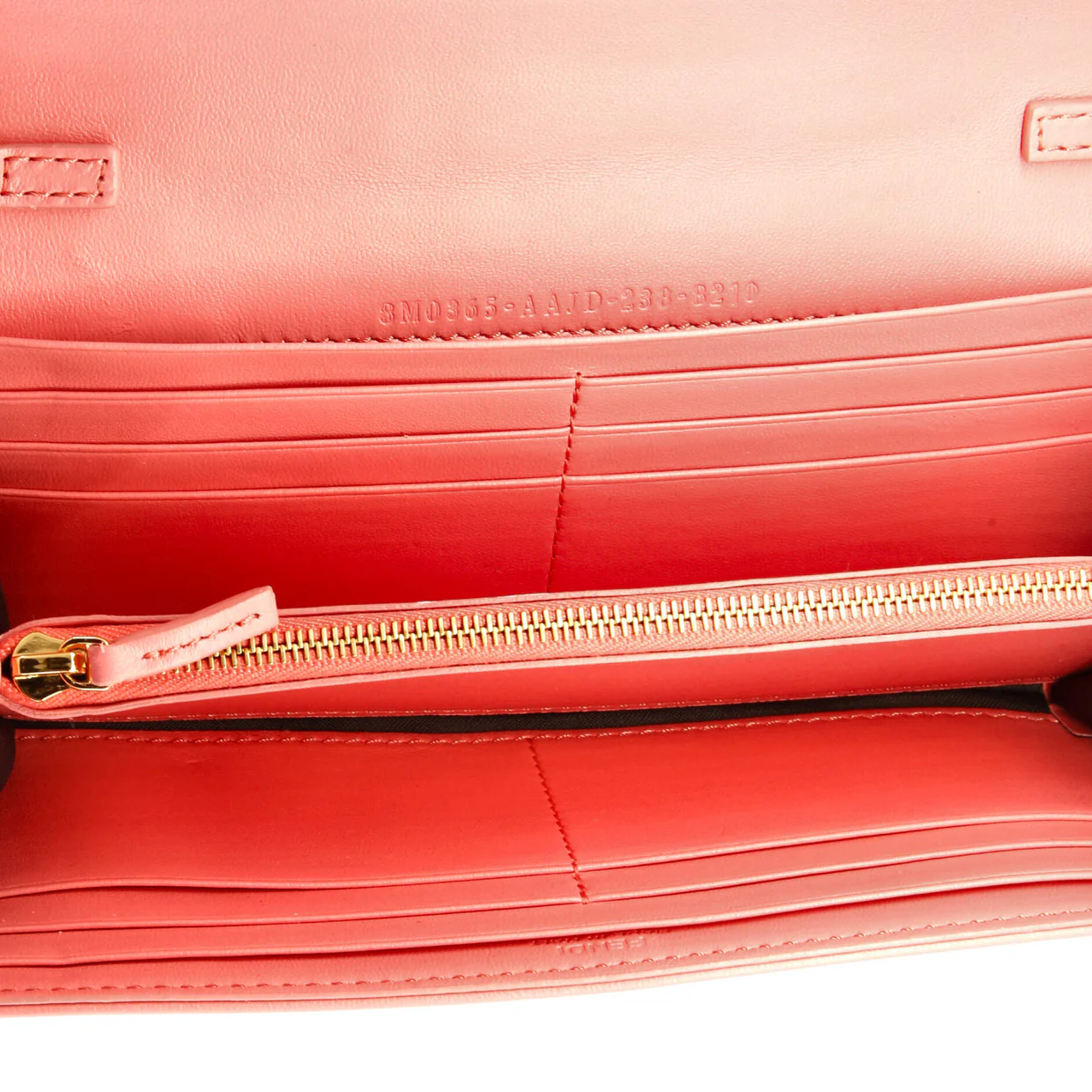 Baguette Continental Wallet on Chain Zucca Embossed Leather - Deep Luxury