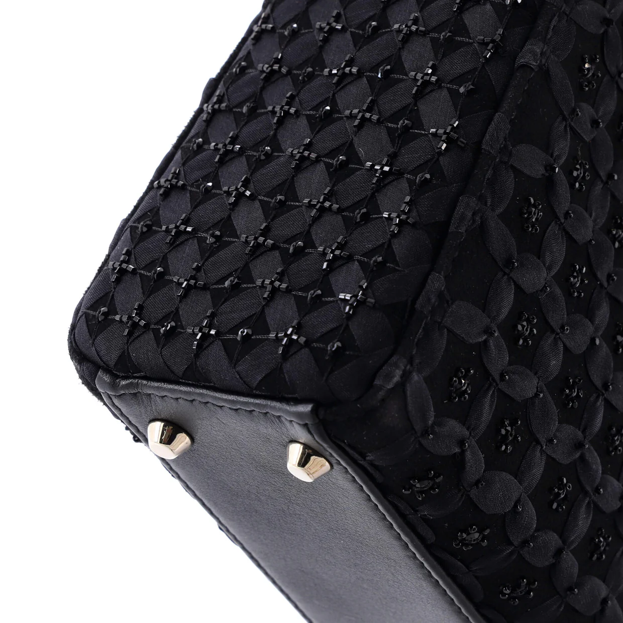 Lady Dior Chain Bag Embellished Satin Mini - Deep Luxury