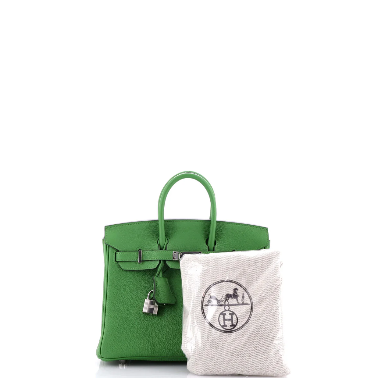 Birkin Handbag Vert Yucca Togo with Palladium Hardware 25 - Deep Luxury