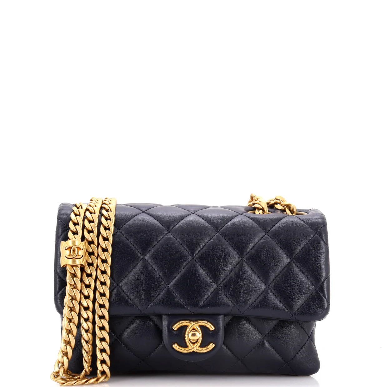 All Slide Long Flap Bag Quilted Lambskin Small - Deep Luxury
