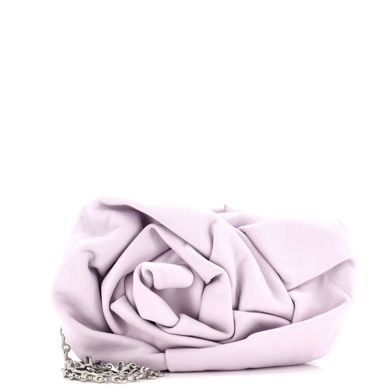 Rose Chain Clutch Leather - Deep Luxury